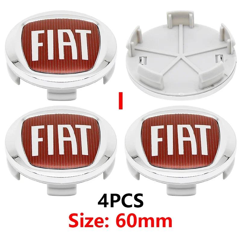 

4pcs 50mm 60mm Car Wheel Center Hub Caps Fiat Emblem Badge for Fiat 500 500X Marea Multipla Punto Scorpion Ducato Goods Styling