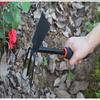 Thicken Serviceable Dual Use Small Hoe for Gardening Tool with Three Tooth Harrow Head, Iron Head Dual Purpose Hoe