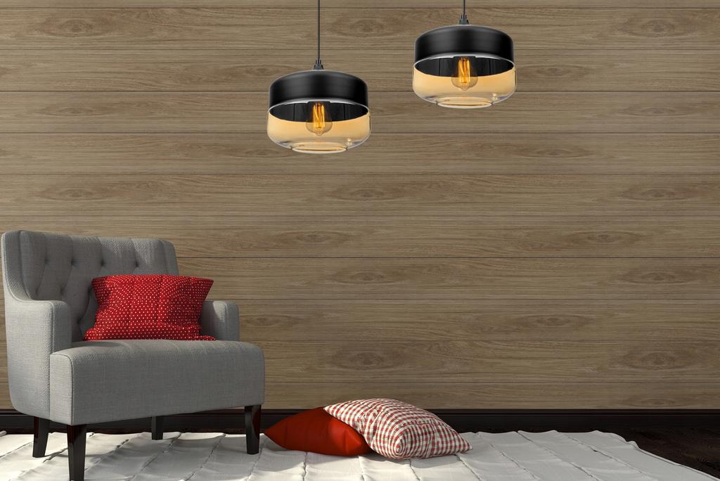 HÄNGENDE DECKENLAMPE, GLASPLAFOND, LED-LAMPE