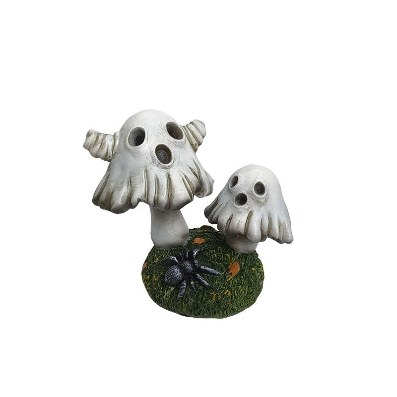 New Halloween Ghost Mushroom Ornaments Home Garden Decoration Ghost Horror Art