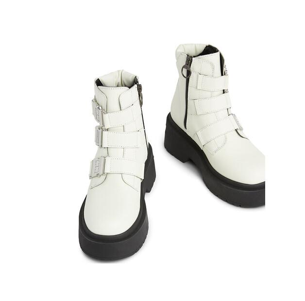 Ботильоны Tommy Jeans Tjw Chunky Boot Hardware EN0EN02443 Ecru