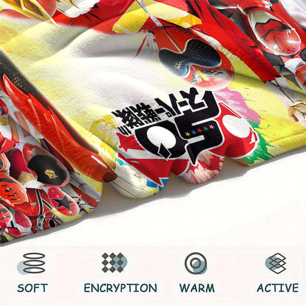 Super Sentai Hero Squad Blanket, Warm Throw for Home Decor, Great Gift for Sentai Enthusiasts.chl