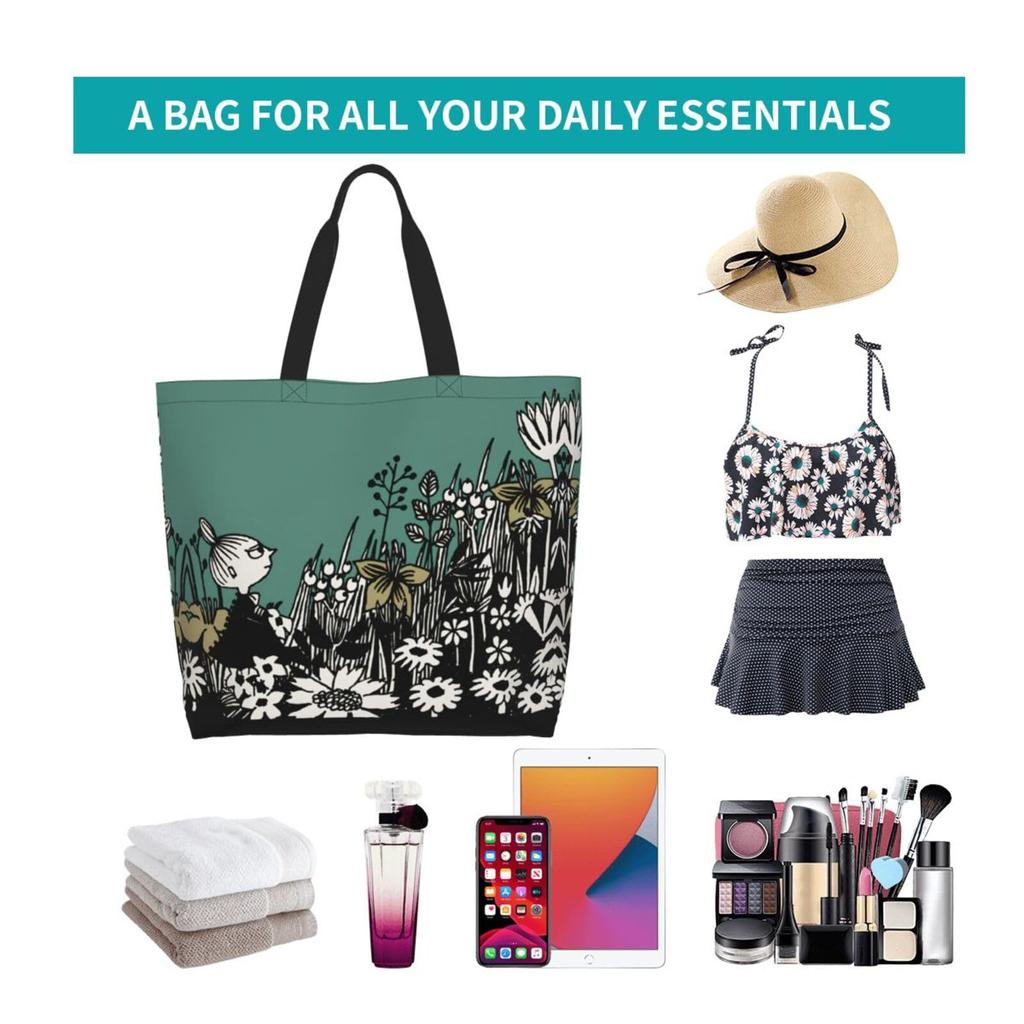 Moomin Little My Eco Large Capacity Tote Shopping Portable Storage Bag for or 50cm Wide x 40cm High x 15cm [MINIER] Bag, Women's Bag, Lightweight,