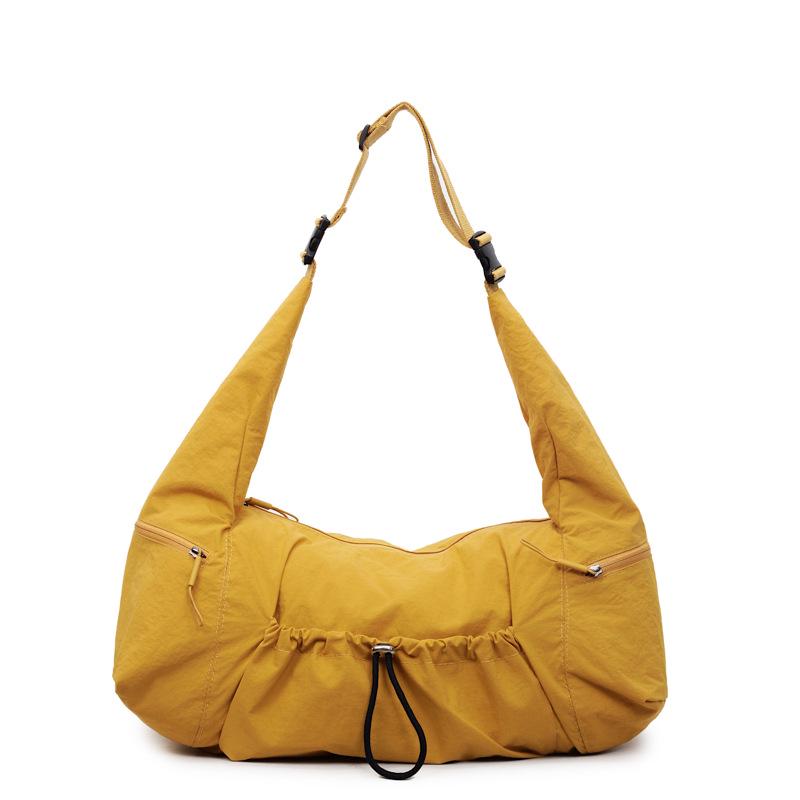 Универсальная плиссированная сумка-хобо на кулиске в корейском стиле - Повседневная сумка-пельмень через плечо