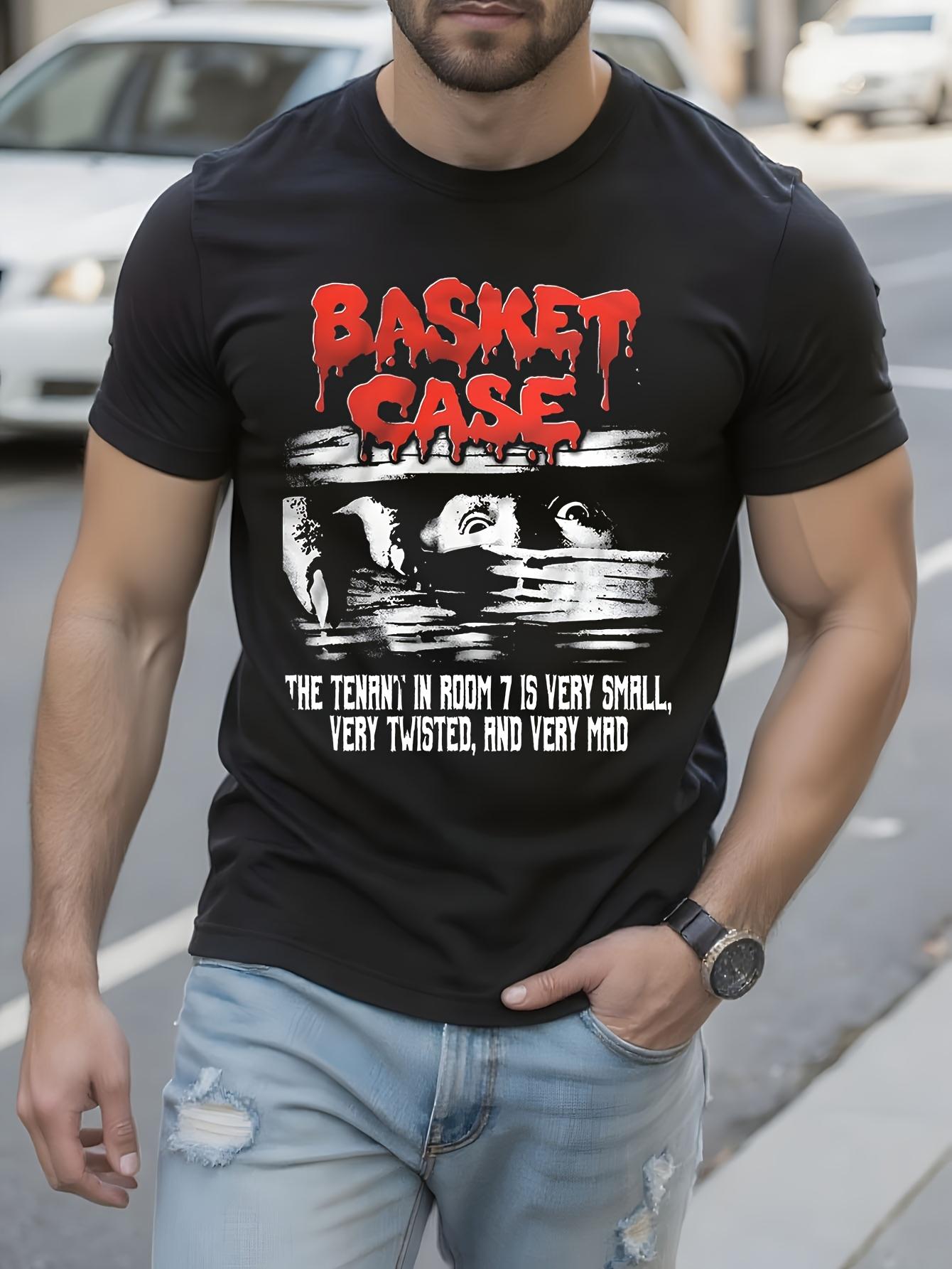 Basket Case Horror Movie Graphic Tee - Horror Film with Twisted Design - Black Casual Horror Movie Fan Apparel T-shirt L