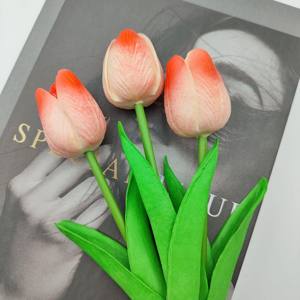 Simulated Tulip Home Decoration PU Feel, Simulated Flowers, Fake Flowers, Flower Arrangement for Landscaping