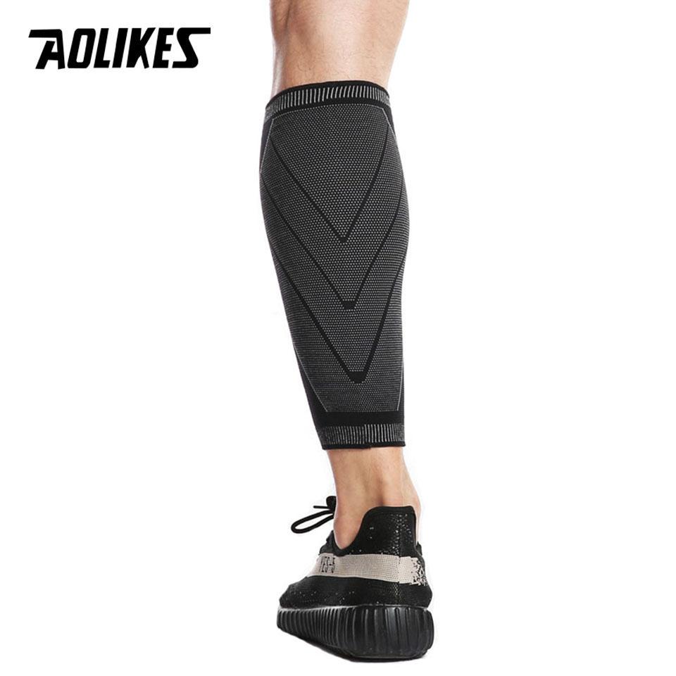 Durable And Safe Aolikes 1Pcs Compression Calf Sleeve Basketball Volleyball Support Calf Elastic Cycling Leg Warmers Football Sport Leg Sleeve