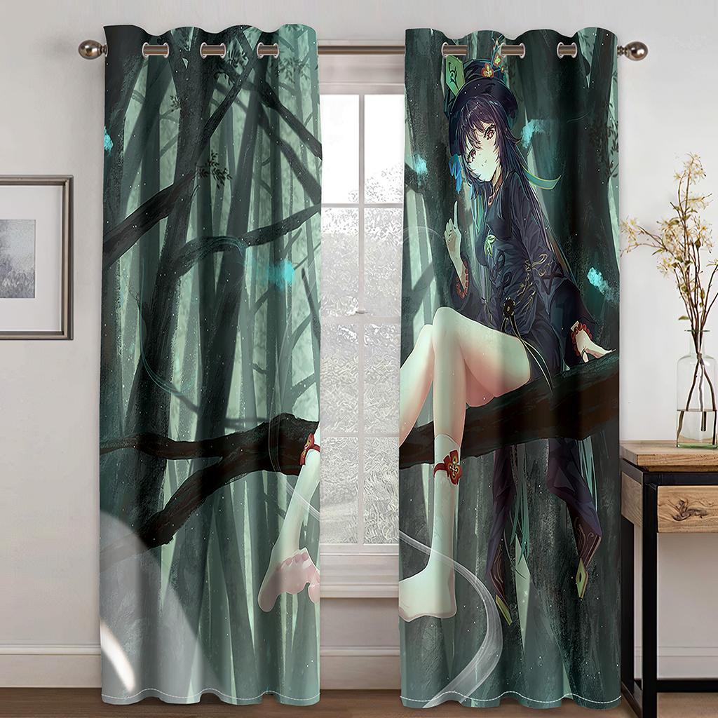 Children's Favorite Cartoon Anime Games Character Curtains 2 Panel Living Room Bedroom Balcony Den Kids Room Decor Curtains