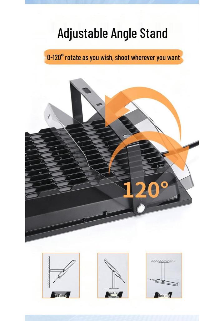 Waterproof LED Outdoor Floodlight for Construction Sites and Workshops
