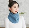 Classic Solid Color Snap Neck Scarf Thick Velvet Warm Cover Autumn Winter Riding Windproof Neckband For Outdoor Cold Protection