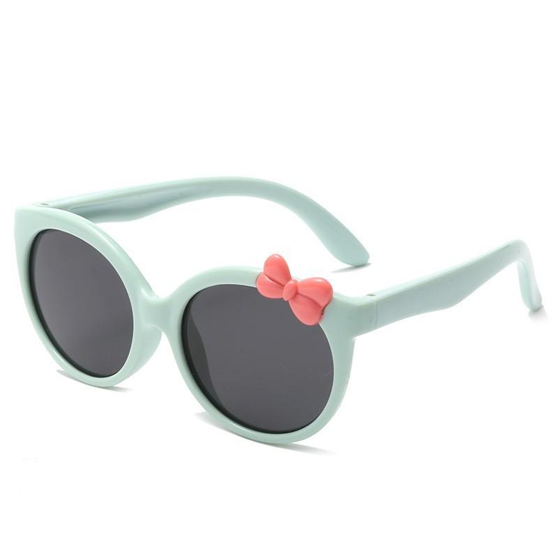 Dopamine Cute Bow Kids Round Sunglasses Uv400 Protection Sun Protection Party Photo Taking Styling Sun Glasses S5017