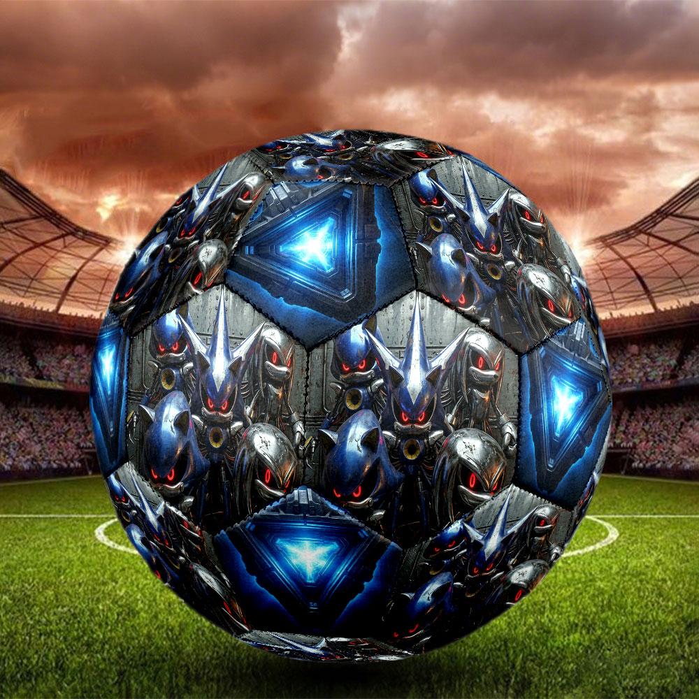 1pc Sonic the Hedgehog Soccer Ball Size 5 Indoor Soccer Ball Fashion Colorful Backyard Game - Great For Sports Fans Gift HE59