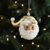 Christmas Hanging Decoration Glittery Angel Santa Claus Ornament Lightweight Xmas Decoration with Hanging Loop for Christmas Tree Door Mantel Decor