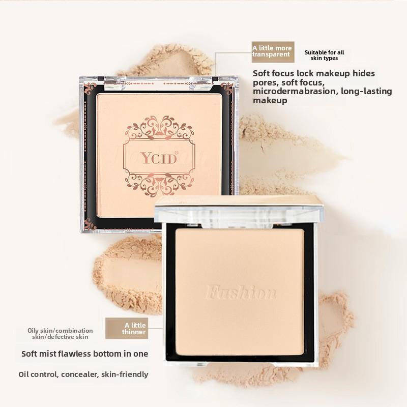 Powder Compact Setting Powder Dry Oil Skin Waterproof Sweat-proof Non-smudging Oil-control Concealer Loose Powder