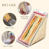 Contenitore Triangolare Trasparente per Sandwich con Coperchio Ermetico Senza BPA Non Tossico Porta Sandwich per Pranzo a Casa Picnic Familiare all'Aperto