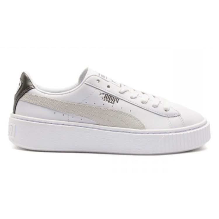 Puma Basket Platform Low Top Casual Sneakers Unisex Sneakers White 367850-01