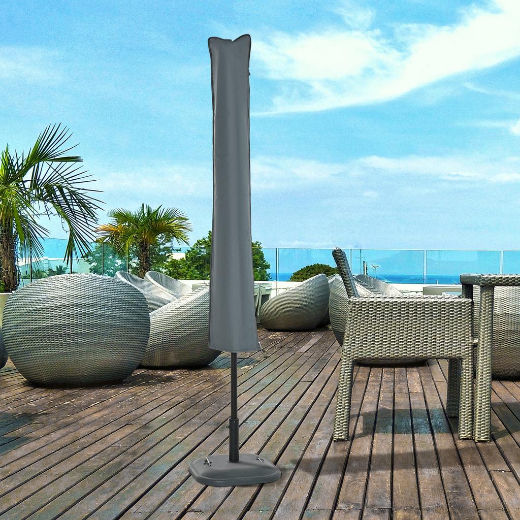 Parasol Cover, Cantilever Umbrella Cover for 2-3.5 m Parasols, 420D Oxford Fabric Banana Umbrella Protector with Zipper for Outdoor Garden, Patio