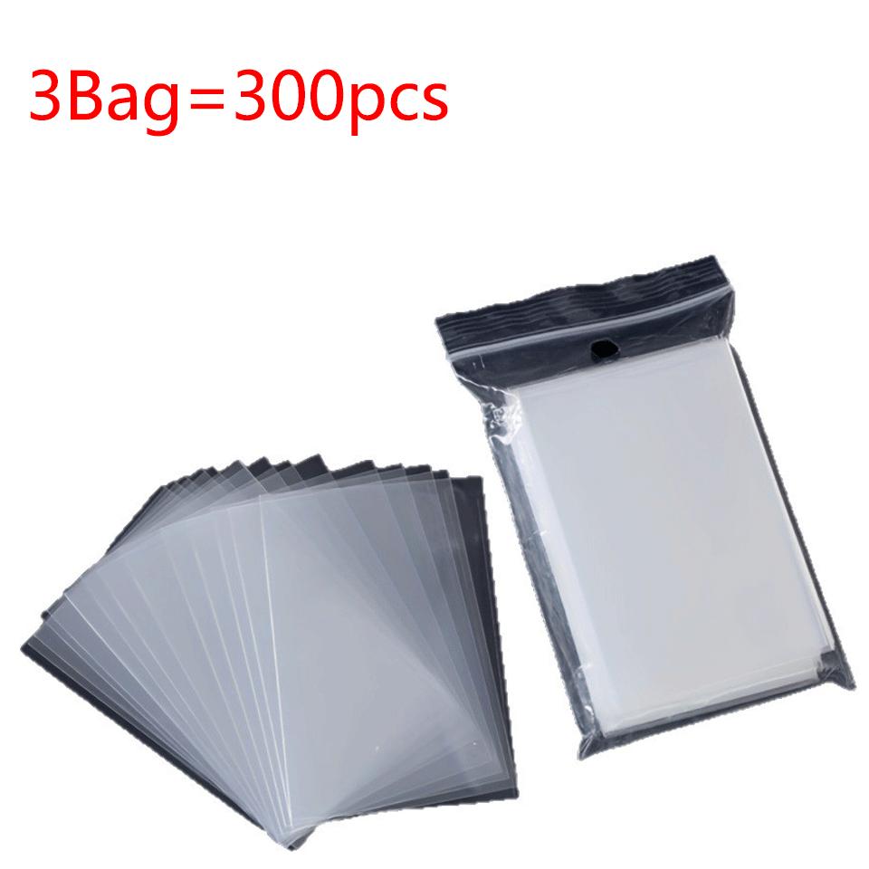 Non-Toxic 100/300Pcs Soft Transparent Card Sleeves Premium Clear Plastic Sleeves Playing Games Collectible Card Protector Cards Sleeves