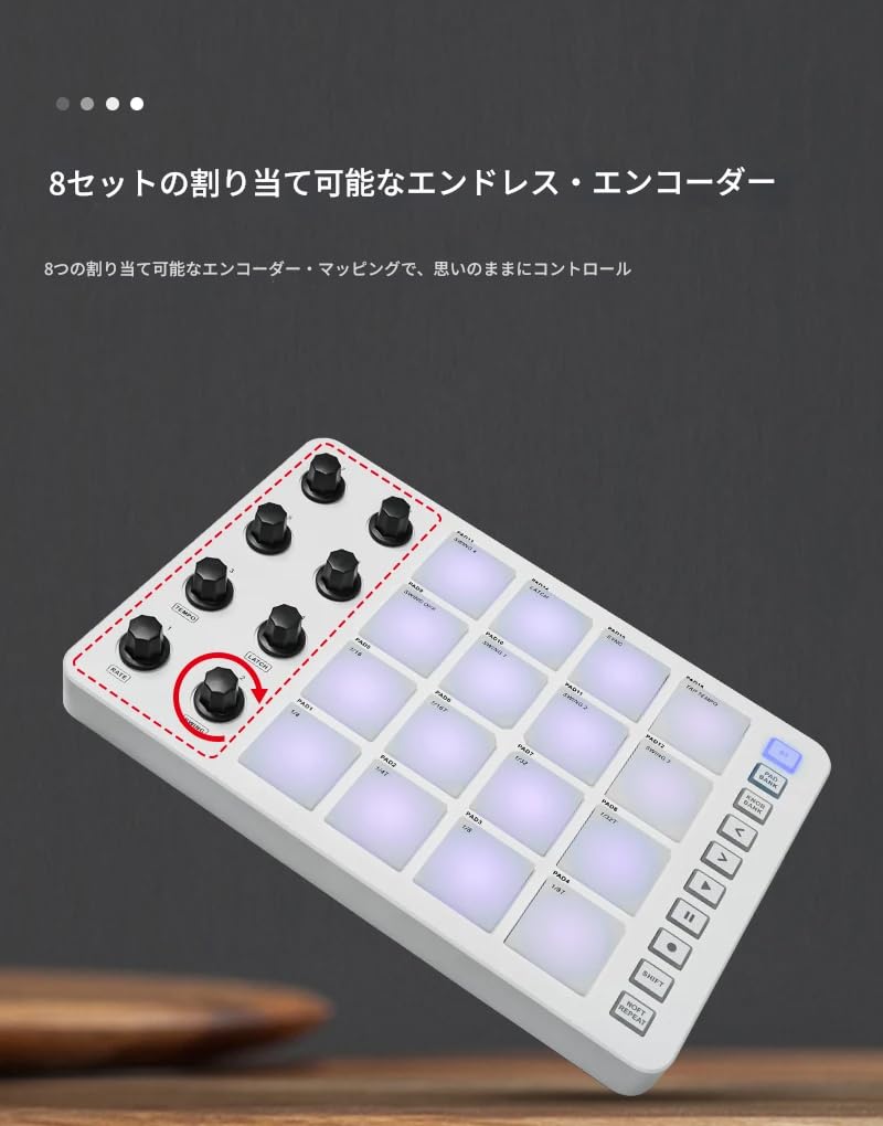 zmart Wireless MIDI Controller Ideal for Percussion Keyboards Interface Portable Design Small MIDI Pad Compact MIDI Pad Portable MIDI Pad Small MIDI