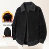 MONTAGUT Men's Reversible Cotton Lamb Fleece Winter Jacket