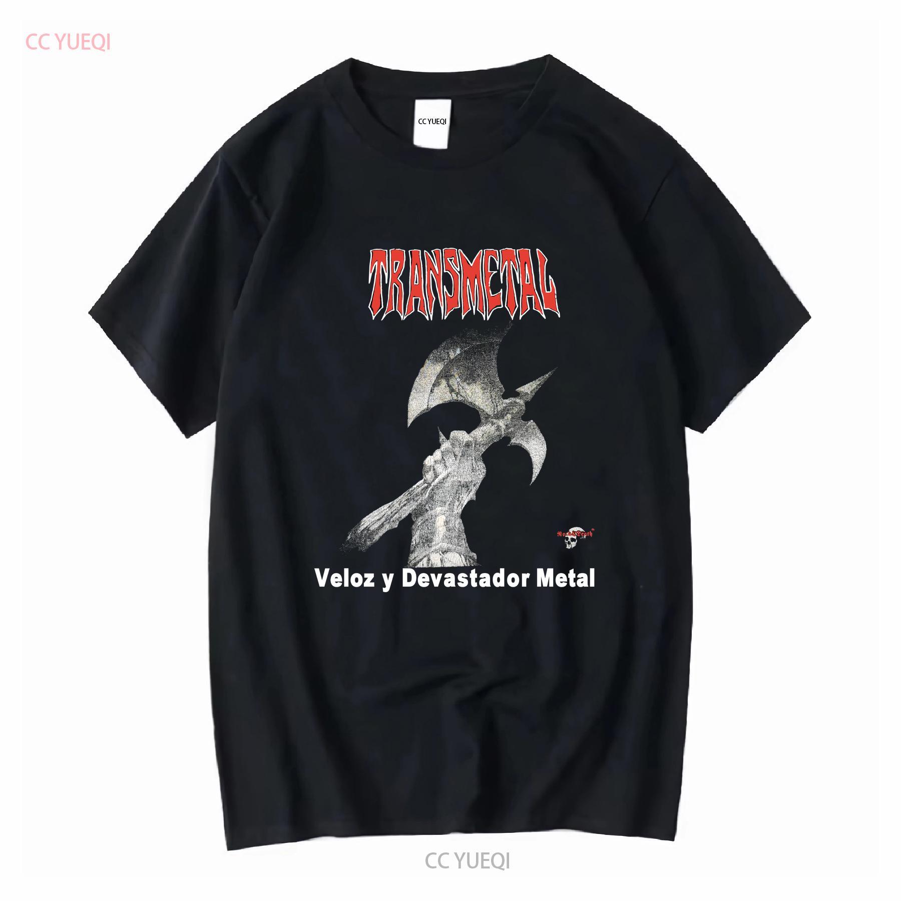 Винтажная футболка y2k Transmetal Rock Death Мексиканский Metal XL винтаж Стирка Дышащая дизайнерская одежда Универсальная Повседневная 4XL