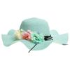 Women Girls Beach Floppy Foldable Sun Hat Wide Brim Straw