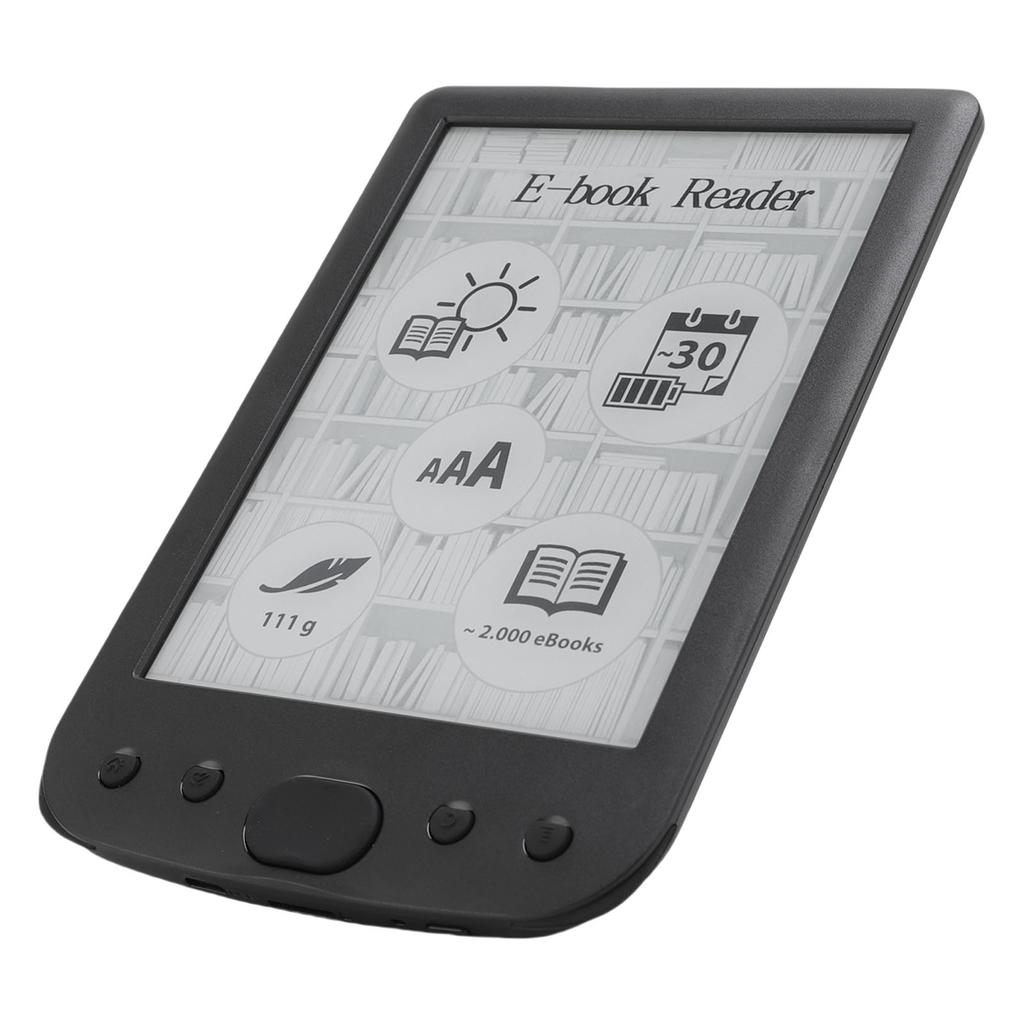 E Reader Eye Friendly 6 Inch 800x600 E Book Reader with Protective Case 2500mAh Battery Support Up To 32G