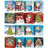 16/20PCS DIY Rhinestone Diamond Art Mosaic Postcards Xmas Theme Diamond Art Greeting Cards Thank You Cards and Holiday Blessings