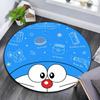 Doraemon Round Area Rug,Carpet Rug for Living Room Bedroom Sofa Playroom Decor,Non-slip Floor Mat