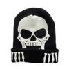 Fashion Halloween Skeleton Ghost Gloves Hat Creative Luminous Half Finger Full Fingers Print Warm Breathable Gloves Gifts
