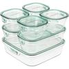 Iwaki Heat-Resistant Glass Storage Container Green 7-Piece Set Pack Range PSC-PRN-G7