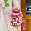 Strawberry Bear Children's Thermos Cup Pot Belly Cup Food Grade Girls Primary School Special Water Bottle