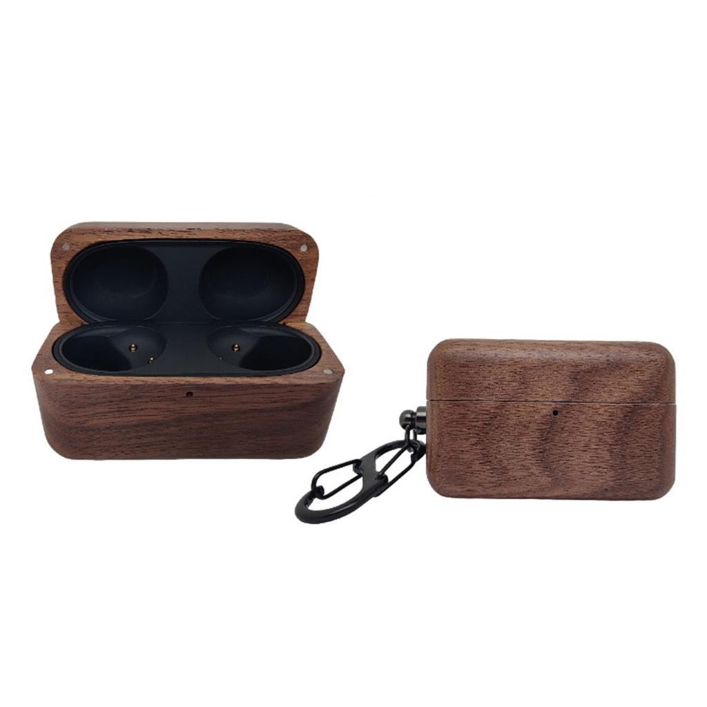 Anti-scratch Cover Sleeve Non-slip Housing for WF-1000XM5 Shell Solid Wood Case