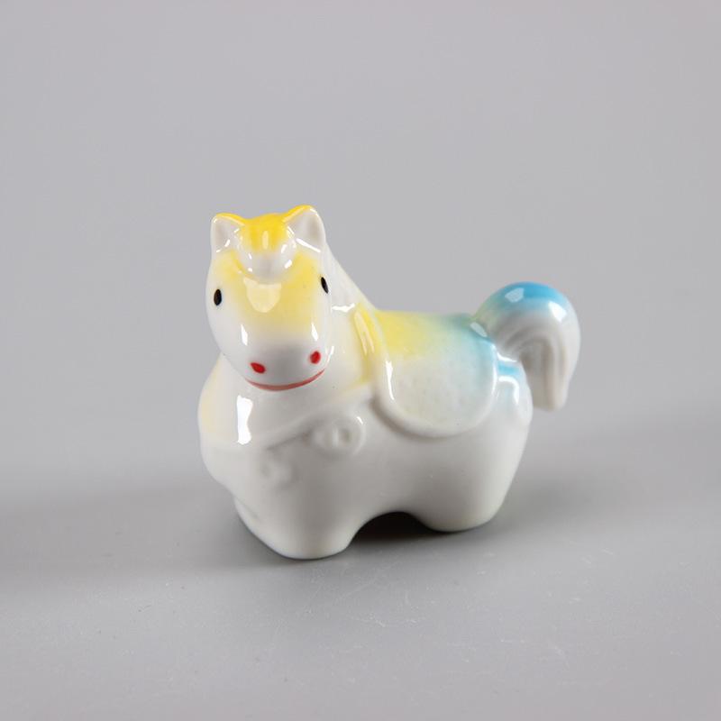 Ceramic Chopsticks Pillow Cartoon Chinese Zodiac Horse Chopstick Rest Home Decoration Chopsticks Chopsticks Holder Spoon Holder