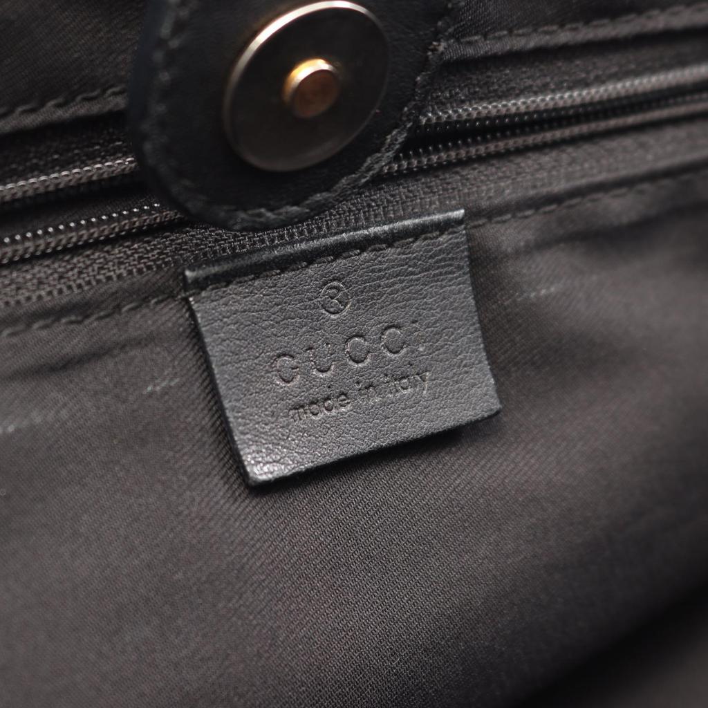 Used GUCCI Abbey GG canvas Tote Bag 211982 canvas leather Black Used Women