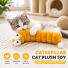 Soft Bite Catnip Plush Caterpillar Toy Interactive Chew Stick for Kittens Teeth Cleaning Anxiety Relief Home Play Accessory