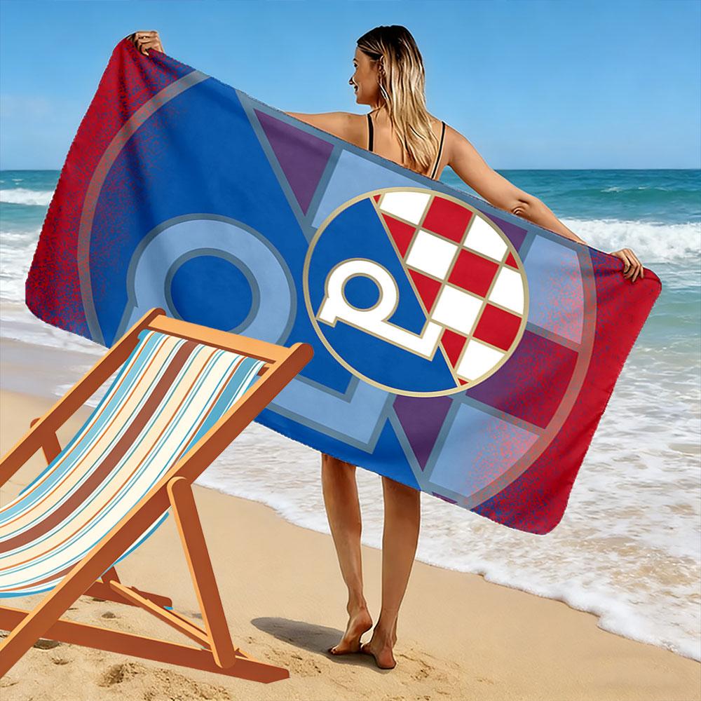 Lebendiges geometrisches Passion-Print Strandtuch, schnell trocknend, geeignet für Reisen, Outdoor-Sport, Joggen, den Strand und Schwimmen, Geschenk
