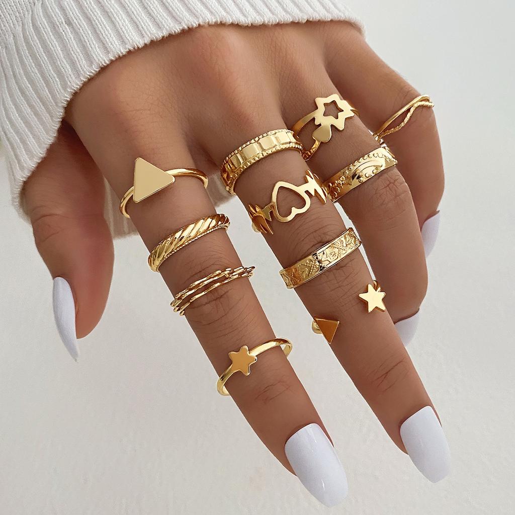 Cross Leaf Ring, Pearl Sun Moon Ring Set For Women