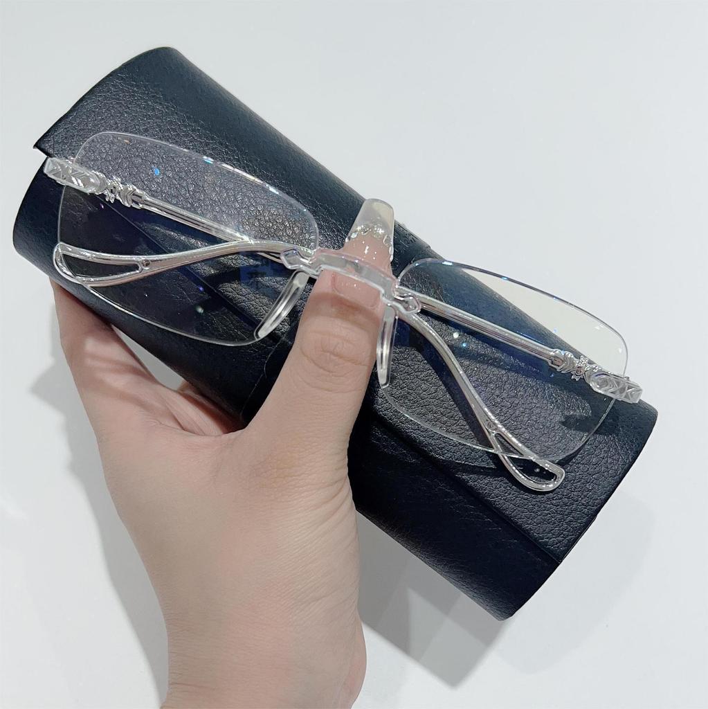 Men's & Women's Frameless Ultralight Anti-Blue Light HD Reading Glasses for Middle-Aged & Elderly.