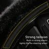 1pc Car Steering Wheel Cover, Fashionable, Slip-Resistant, Warm, Plush, Universal, Lovely, Cartoon, Women's Type, Protective Auto Accessory for Winter