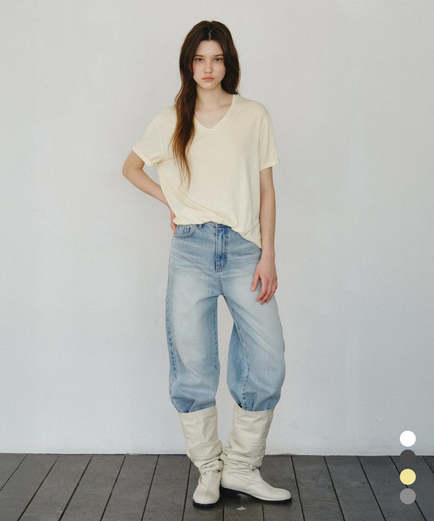 CITTA Daily Soft Touch Vneck Tee_Ctt3010(4Color)