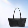 2025 Fashion Minimalist Large-Capacity Tote with Woven Detail, Retro Style, High-End Zipper