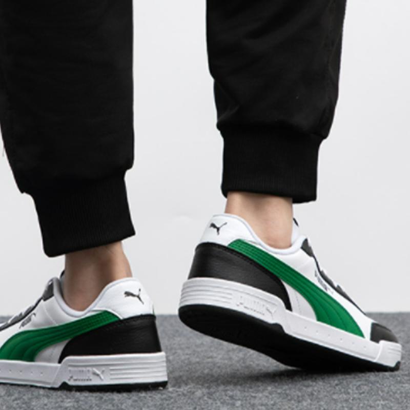 Puma Caracal Leather Low-Top Sneakers Unisex Sneakers White Green 369863-30