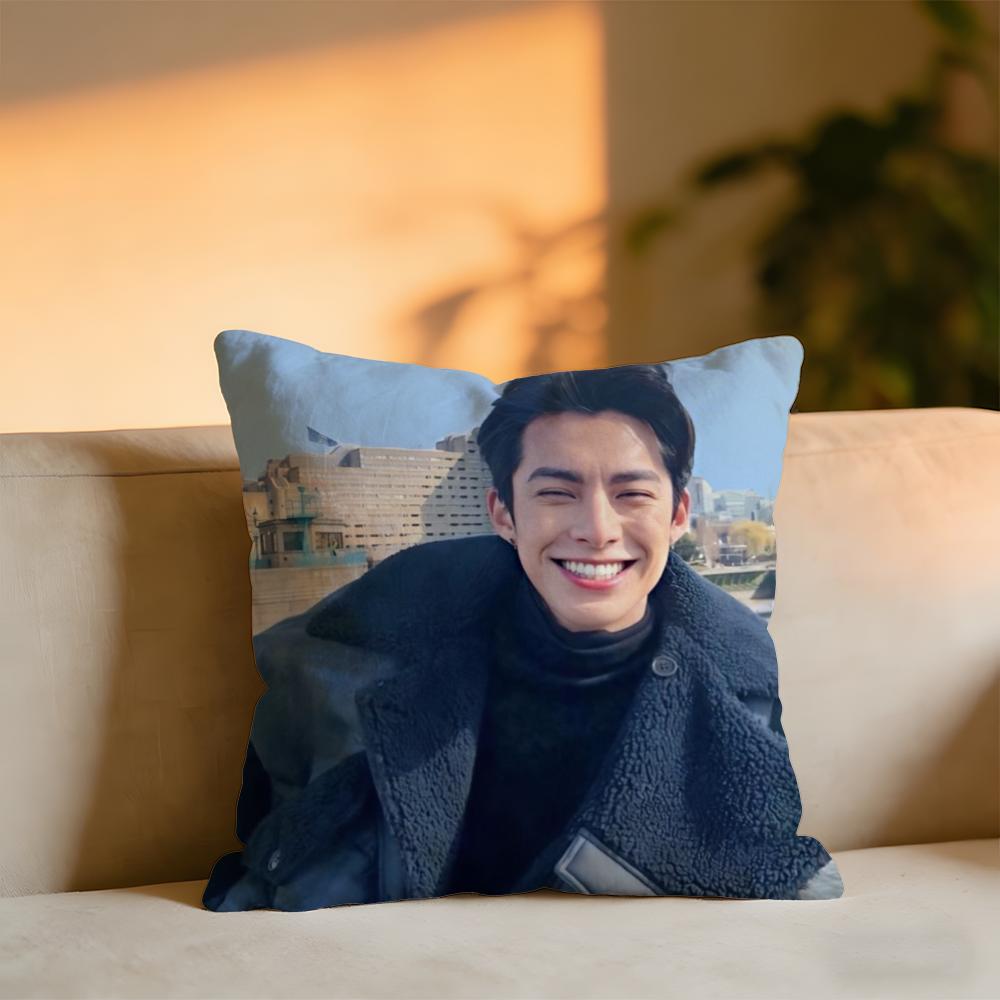 Dylan Wang Chinese Actor Cushion Cover Cozy Velvet Throw PillowSoft Warm Cushion For Sofa Bed