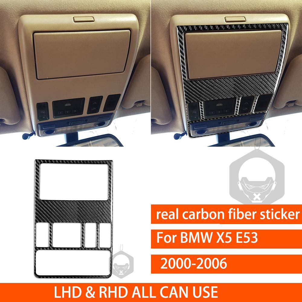 For BMW X5 E53 2000-2006 Center Dashboard Full Set Kit Trim Cover Tuning Real Carbon Fiber Sticker Car Interior Accessories