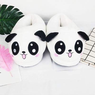 Pantofole Panda Cartone Animato Bianche Pantofole Novità Antiscivolo Divertenti Taglia Unica Peluche Inverno Calde da Interno per Scarpe da Camera Pantofole da Casa