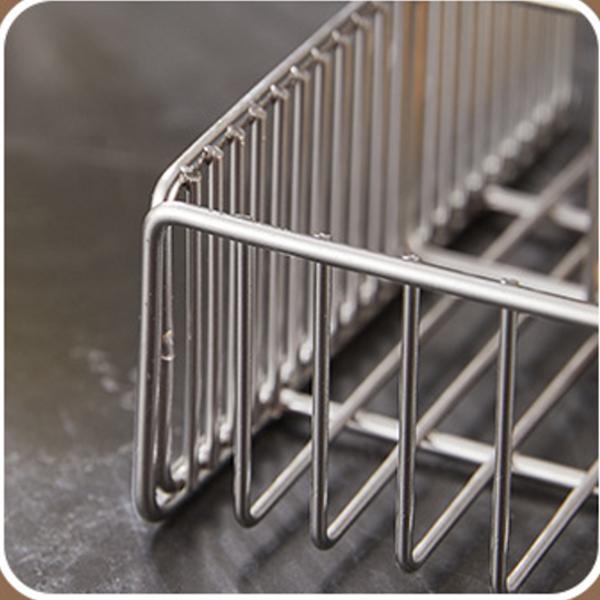 Semoharu All Stainless Steel 304 Drainable Cutlery Container, 1 Container, Silver, Korean popular tableware