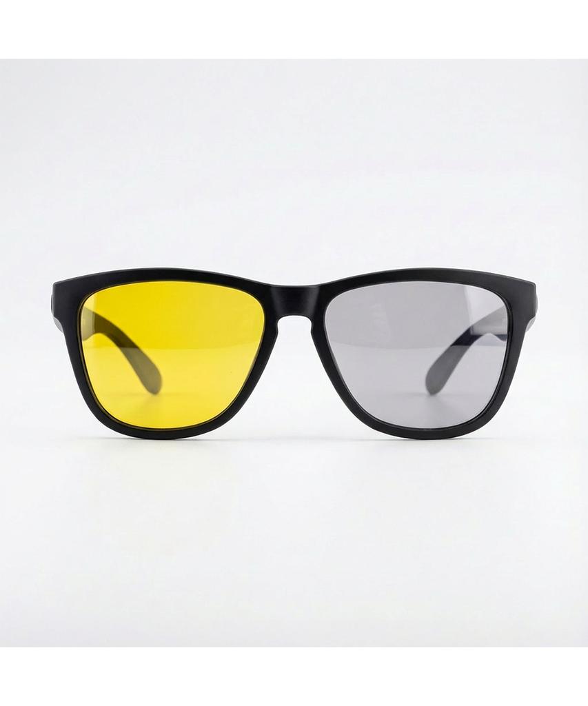 Pilli Neon Sports Sunglasses L Size (Shiny Black Yellow Photochromic)