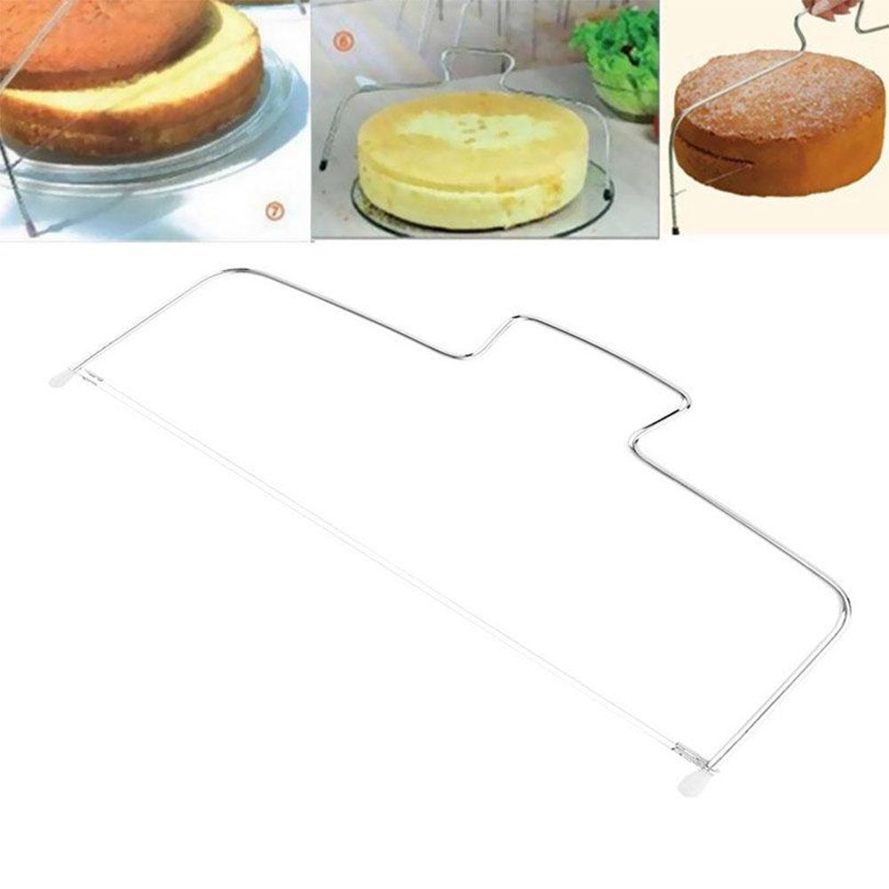 Stainless Steel Cake Slicer Adjustable Wire Cake Slicer Cutter Leveller Decorating Bread Decor Tool