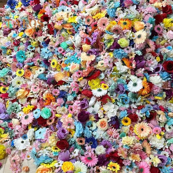 Ghirlanda di fiori artificiali, fiori di campo finti, decorazione da appendere, tenda floreale finta per primavera ed estate, casa, giardino, festa di nozze, arco, decorazione da parete